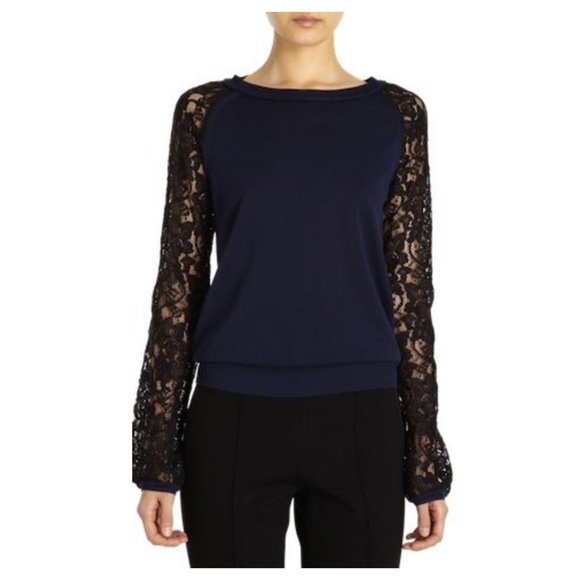 Diane Von Furstenberg Sweaters - DVF - NWOT Avani Lace Sweater - Navy